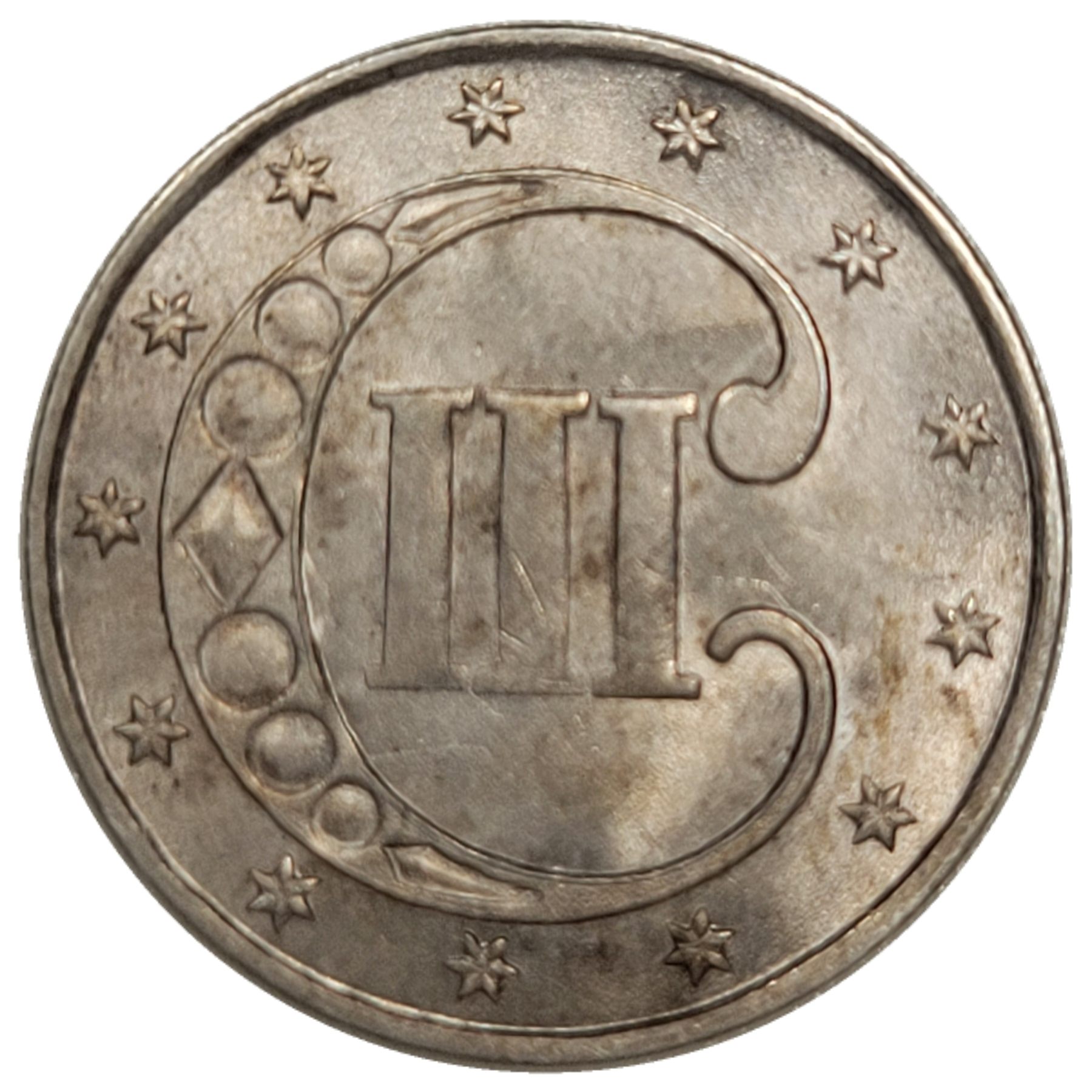 1851-3CS-Three-Cent-Silver-#3